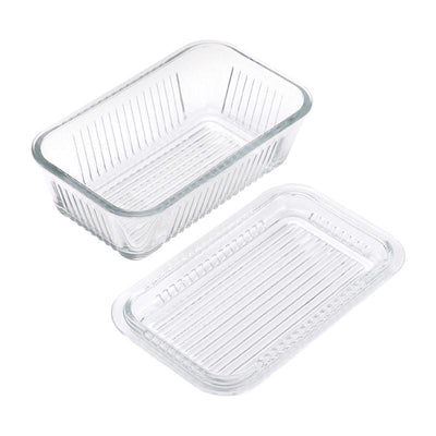 Lifetime Clear Glass Multi Function Butter Dish