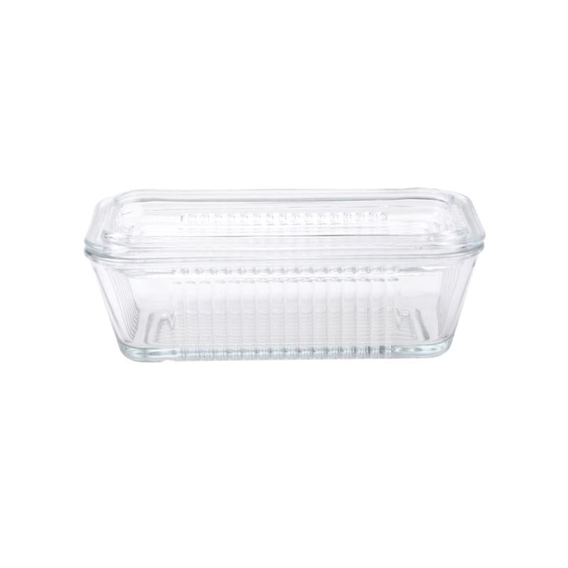 Lifetime Clear Glass Multi Function Butter Dish