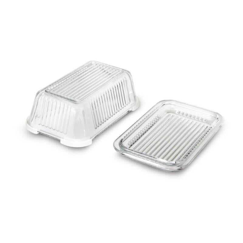 Lifetime Clear Glass Multi Function Butter Dish