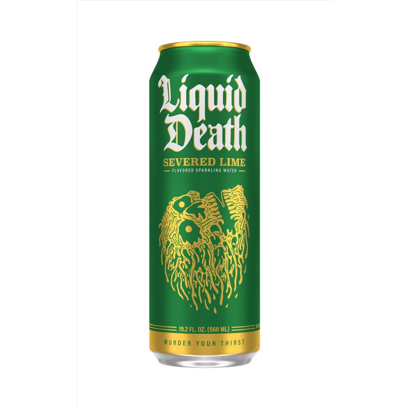 Liquid Death Severed Lime Lime Sparkling Natural Mineral Water 19.2 oz