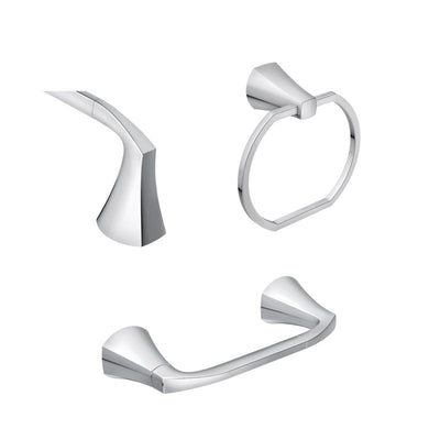 Moen Lindor Chrome Silver Zinc Towel Bar Set