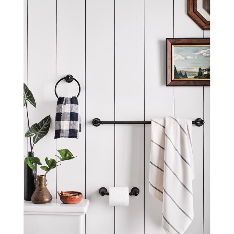 Moen Banbury Matte Black Zinc Towel Bar Set