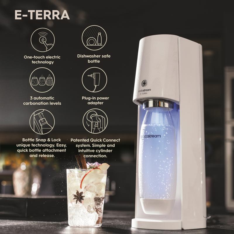 SodaStream E-Terra White 1 L Soda Maker