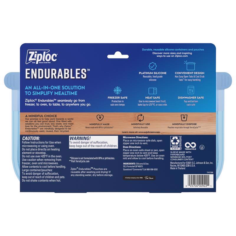 Ziploc Endurables 64 oz Blue Food Storage Container