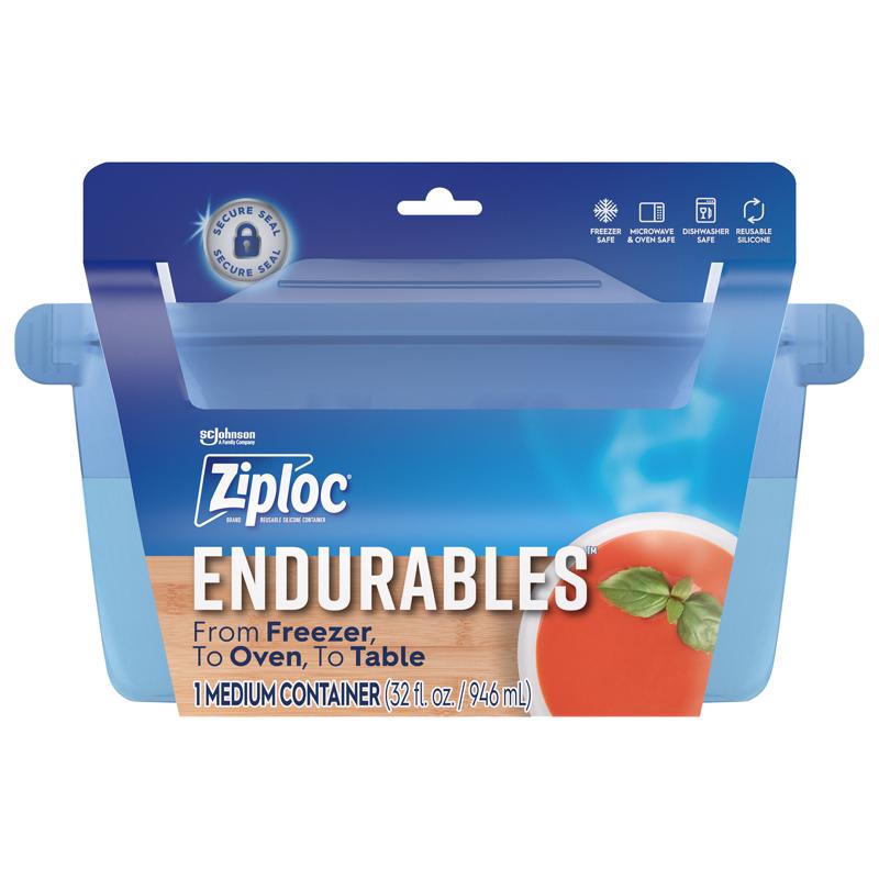 Ziploc Endurables 32 oz Blue Food Storage Container