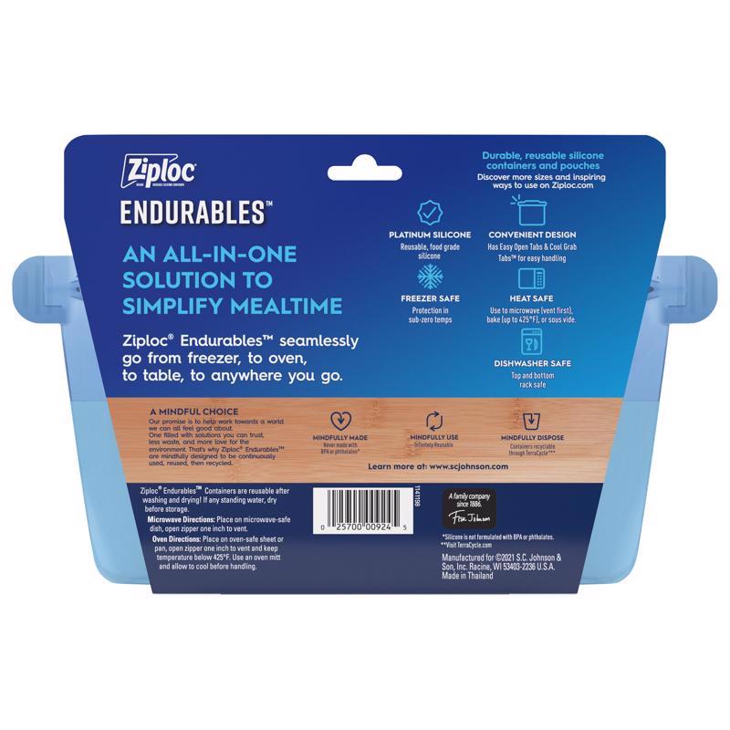 Ziploc Endurables 32 oz Blue Food Storage Container