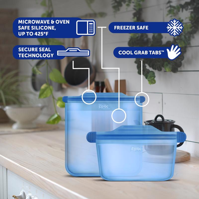 Ziploc Endurables 32 oz Blue Food Storage Container