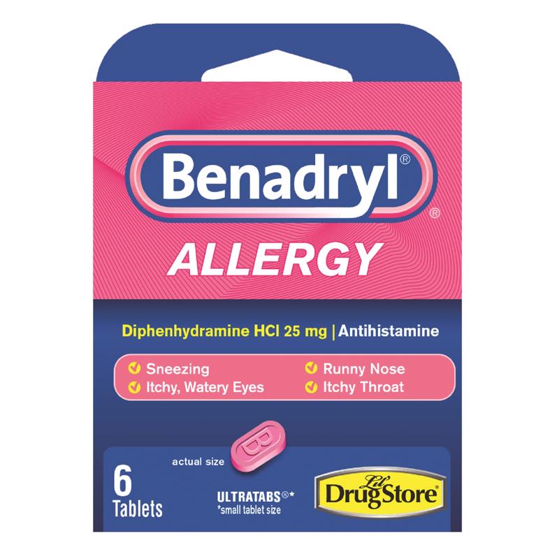 Benadryl Allergy Allergy Sinus Relief 6 ct