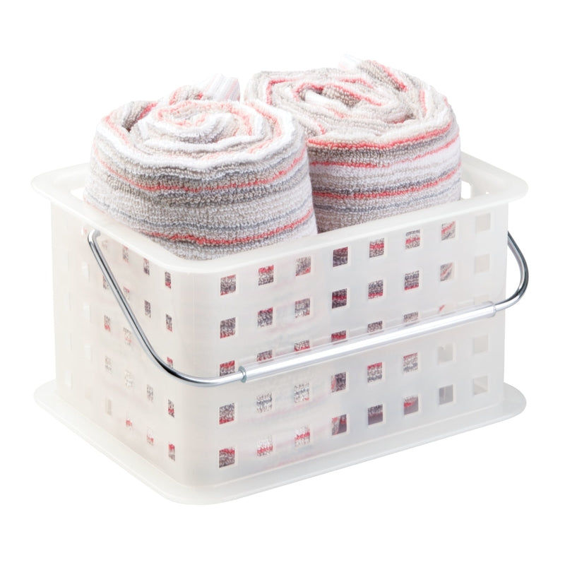 iDesign 5 in. H X 7 in. W X 9 in. L Frosted Clear Shower Caddy