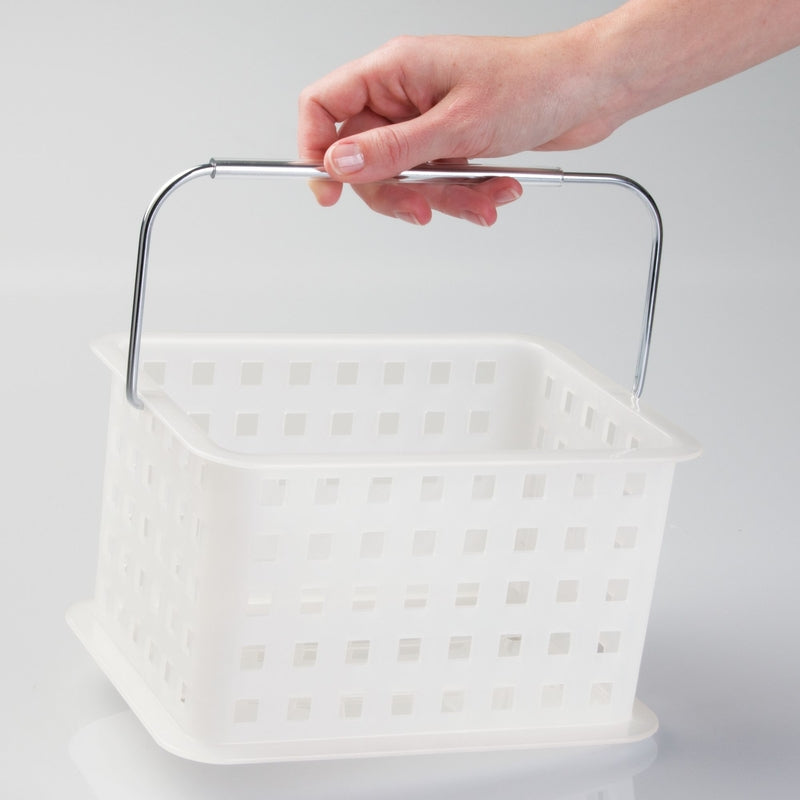 iDesign 5 in. H X 7 in. W X 9 in. L Frosted Clear Shower Caddy