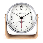 Westclox Crosley White Alarm Clock Analog Battery Operated