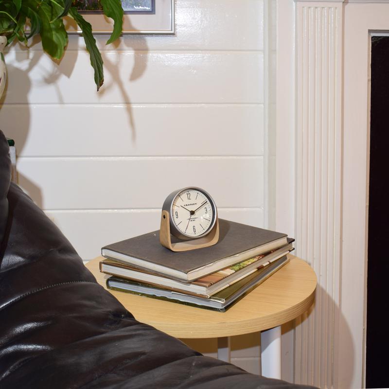 Westclox Crosley White Alarm Clock Analog Battery Operated