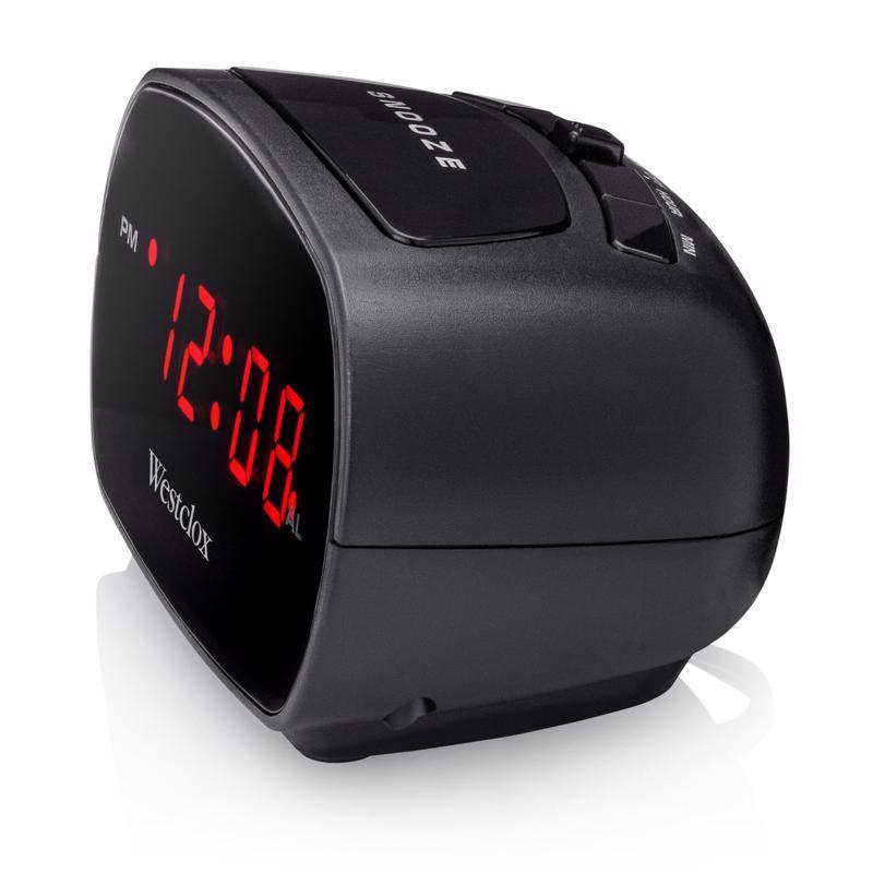 Westclox Black Alarm Clock Digital Plug-In