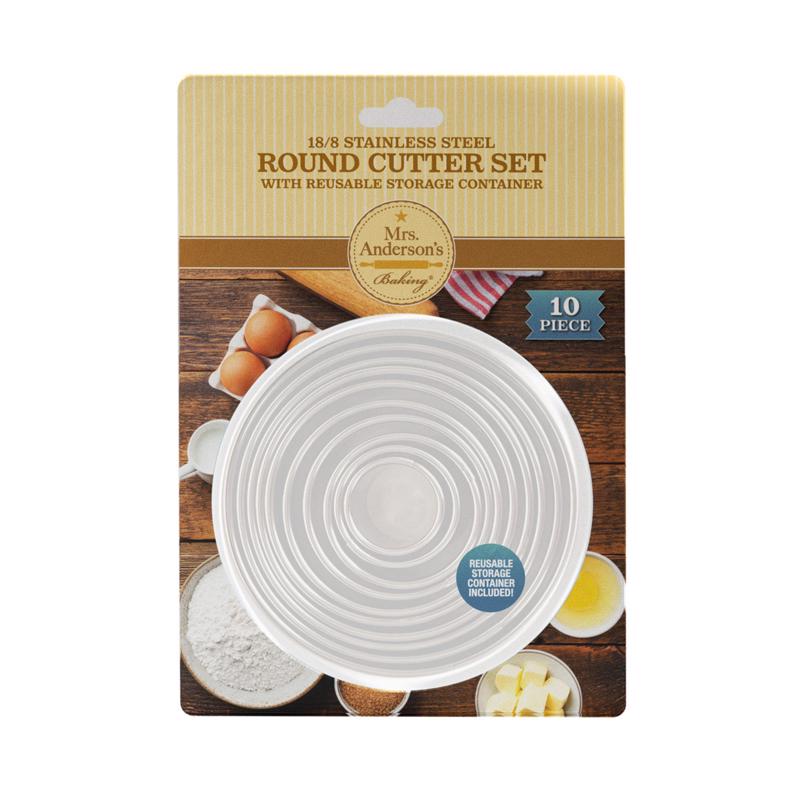 Mrs. Anderson's Baking Silver Stainless Steel Baking Cutters Set