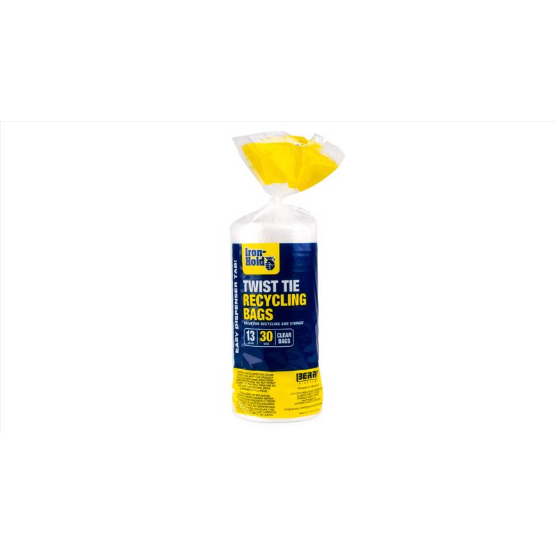 Iron-Hold 13 gal No Scent Recycling Bags Twist Tie 30 pk