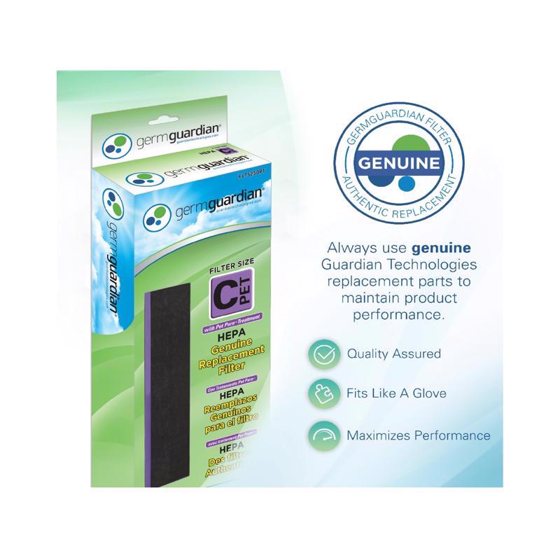 Germ Guardian 19.25 in. H X 1.75 in. W Rectangular HEPA Pet Odor Air Purifier Filter C