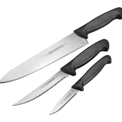 Tramontina Stainless Steel Knife Set 3 pc