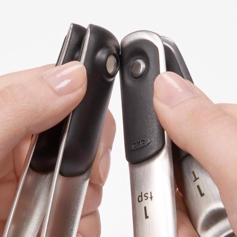 OXO Good Grips Stainless Steel Black/Silver Measuring Spoon Set