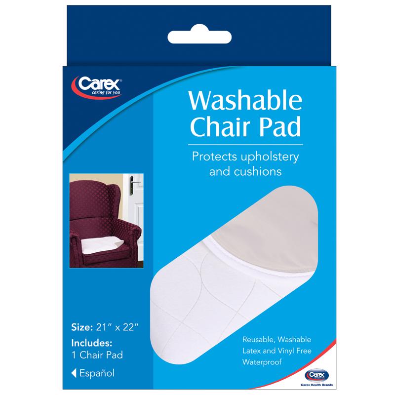 Carex Health Brands White Washable Chair Pad