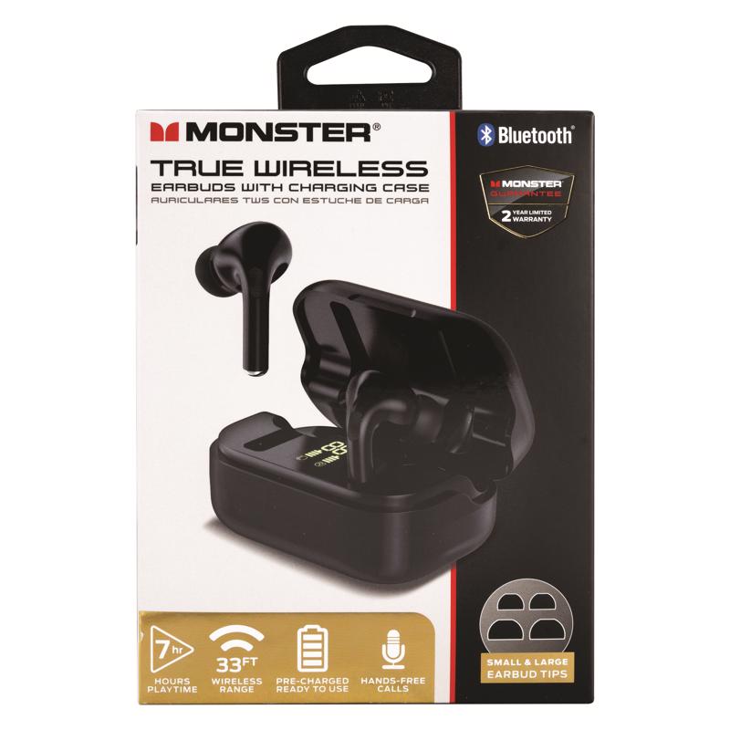 Monster Wireless Bluetooth Earbuds w/Charging Case