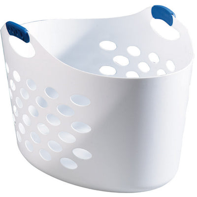 Rubbermaid White Plastic Laundry Basket