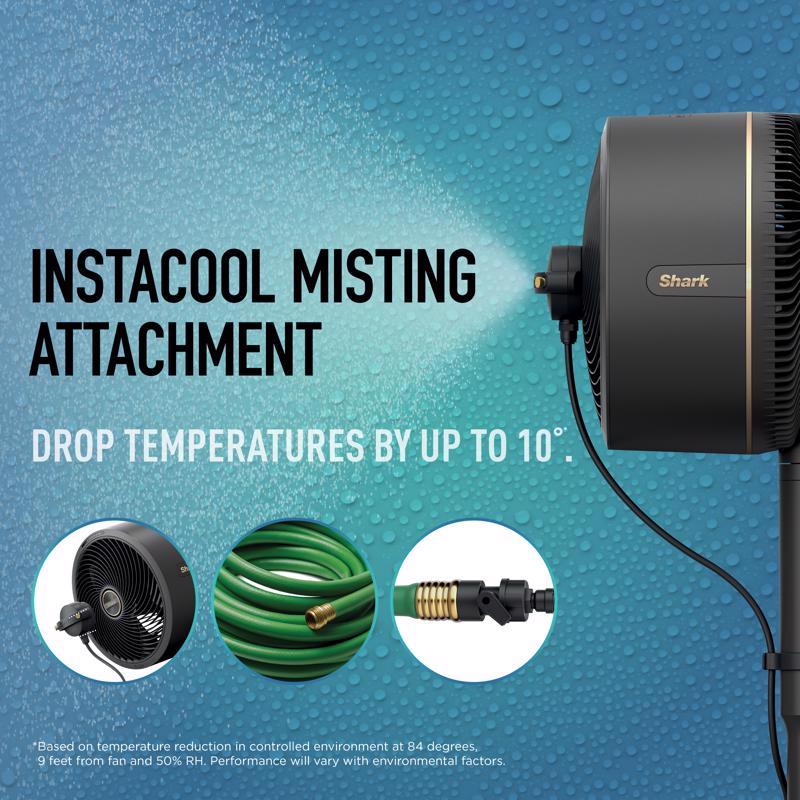 Shark FlexBreeze 37 in. H Oscillating Fan W/InstaCool Mist Attachment Remote Control