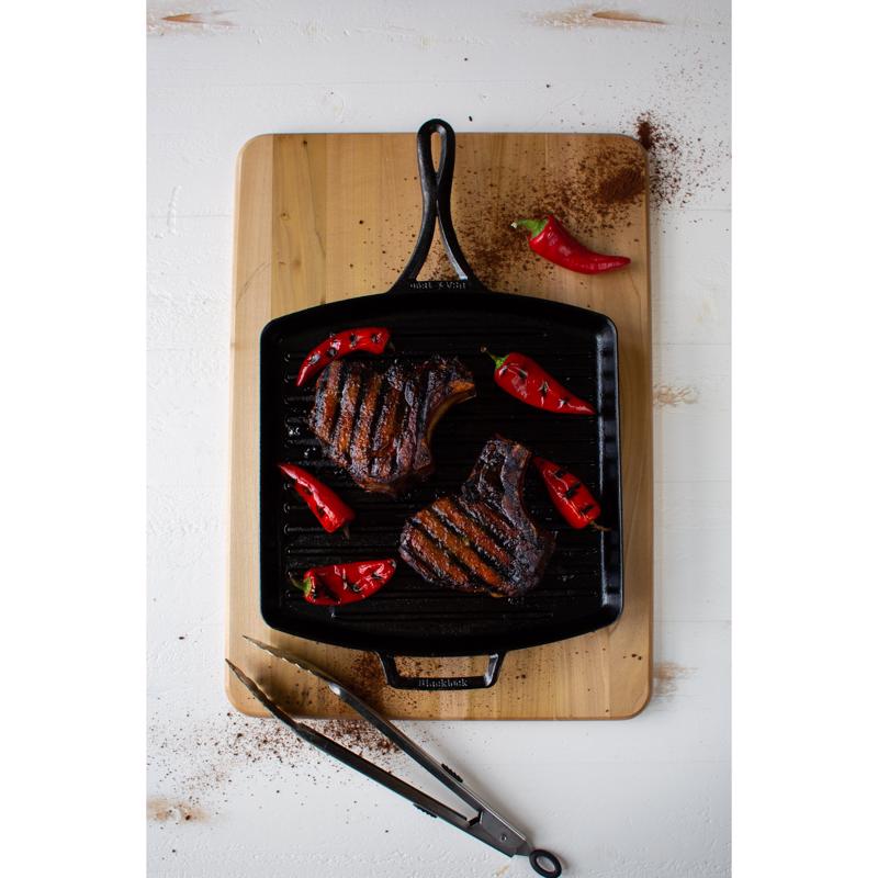 Lodge Blacklock Cast Iron Grill Pan Black