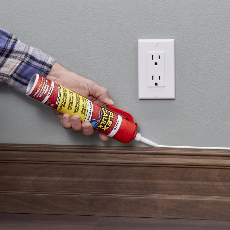 Flex Seal Family of Products Flex Caulk White Polymer Advanced Hybrid Polymer Caulk 9 oz