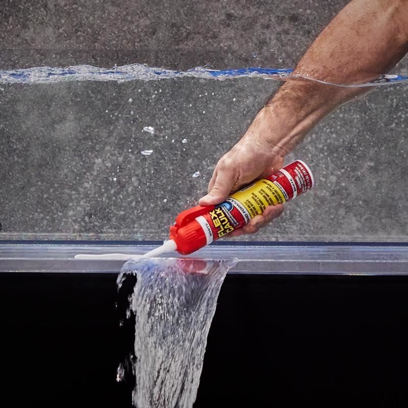 Flex Seal Family of Products Flex Caulk White Polymer Advanced Hybrid Polymer Caulk 9 oz