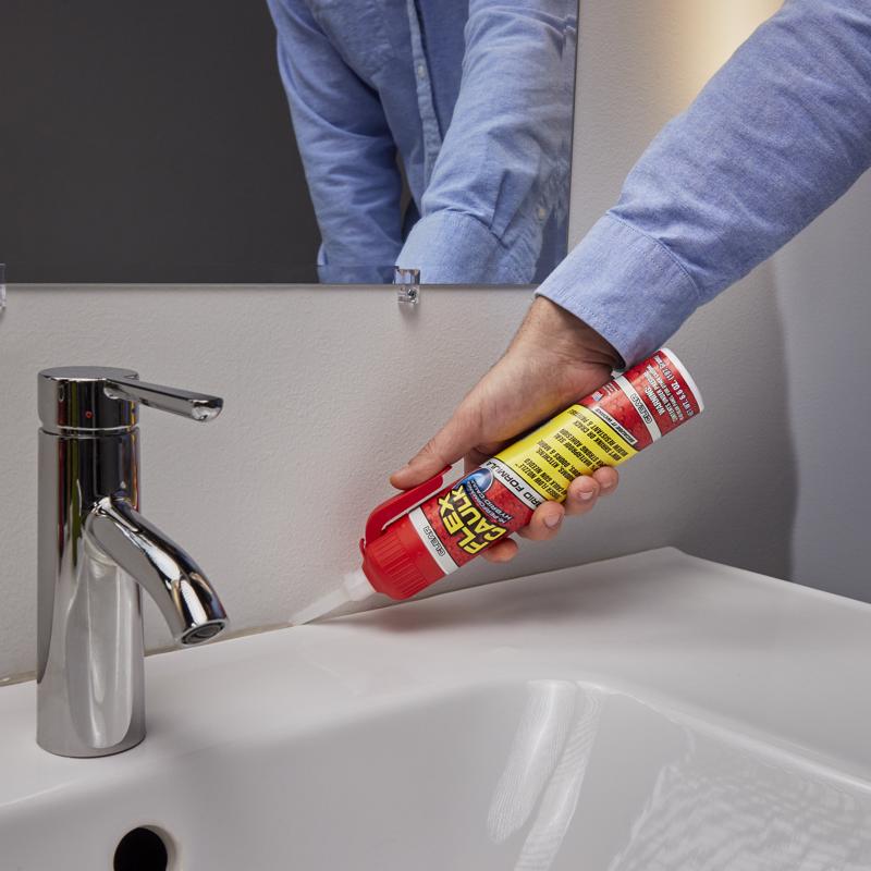 Flex Seal Family of Products Flex Caulk Clear Polymer Advanced Hybrid Polymer Caulk 6.6 oz