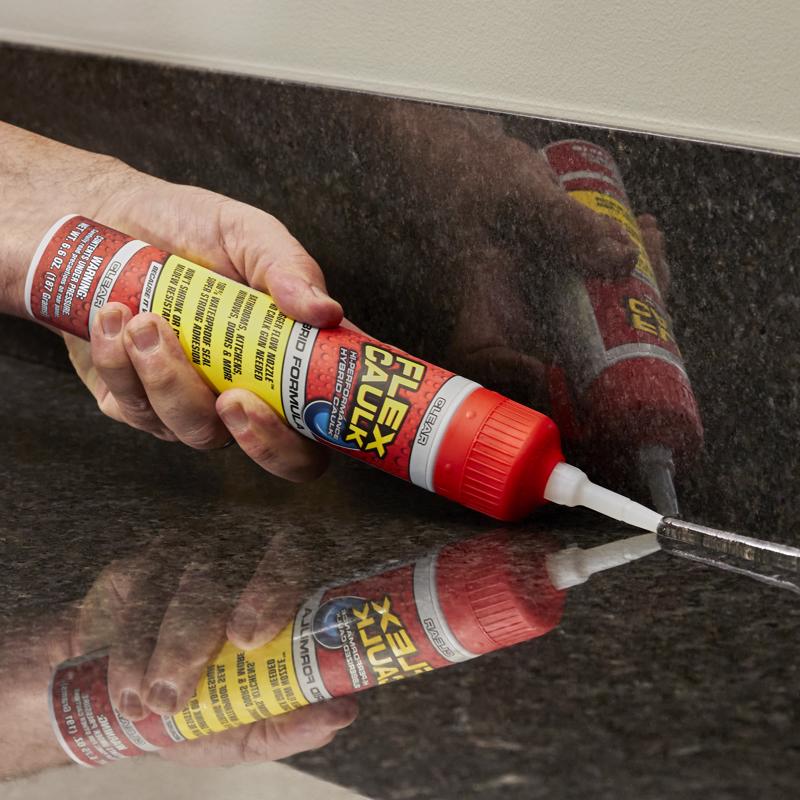Flex Seal Family of Products Flex Caulk Clear Polymer Advanced Hybrid Polymer Caulk 6.6 oz