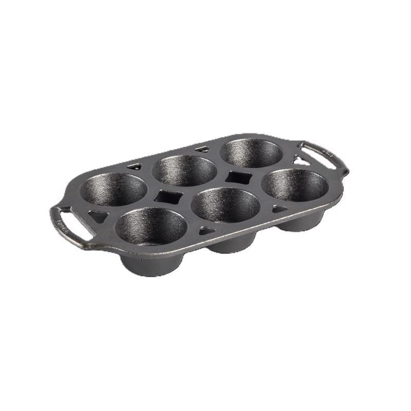 Lodge 7 in. W X 13 in. L Muffin Pan Gray