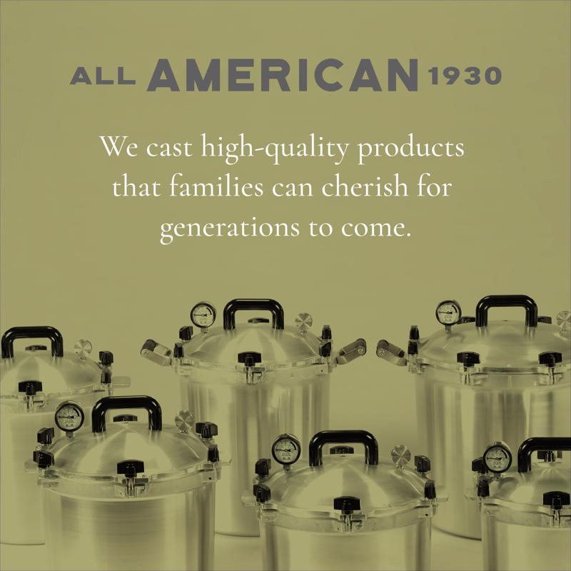 All American 1930 Cast Aluminum Pressure Canner 10 qt Silver