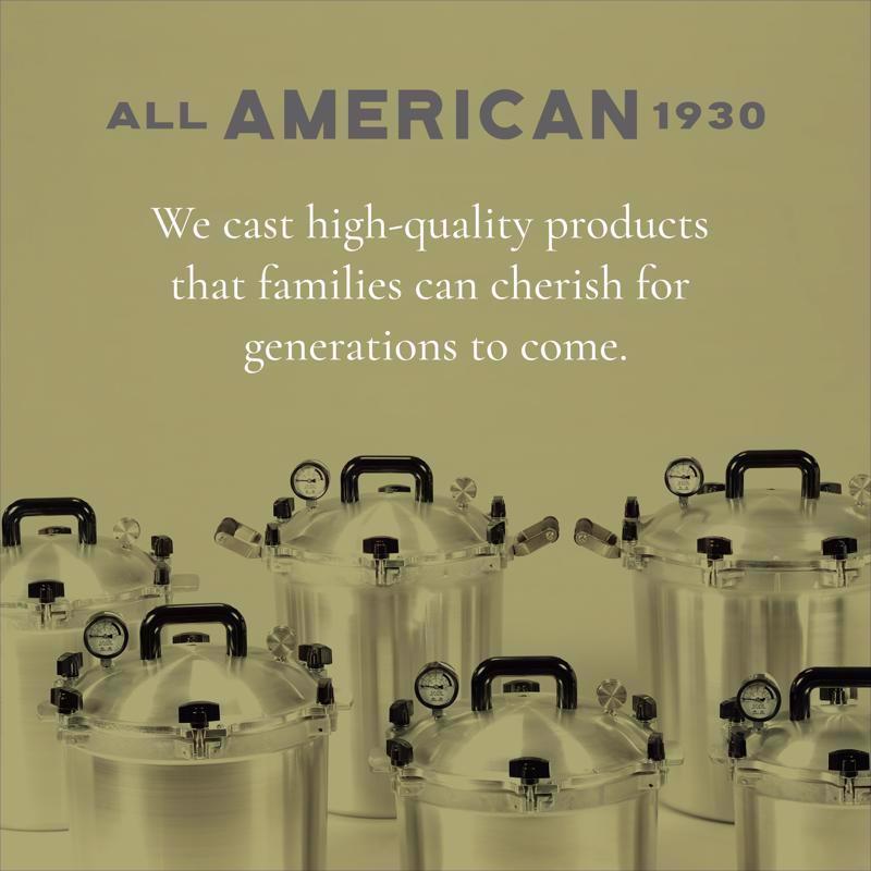 All American 1930 Cast Aluminum Pressure Canner 15.5 qt Silver