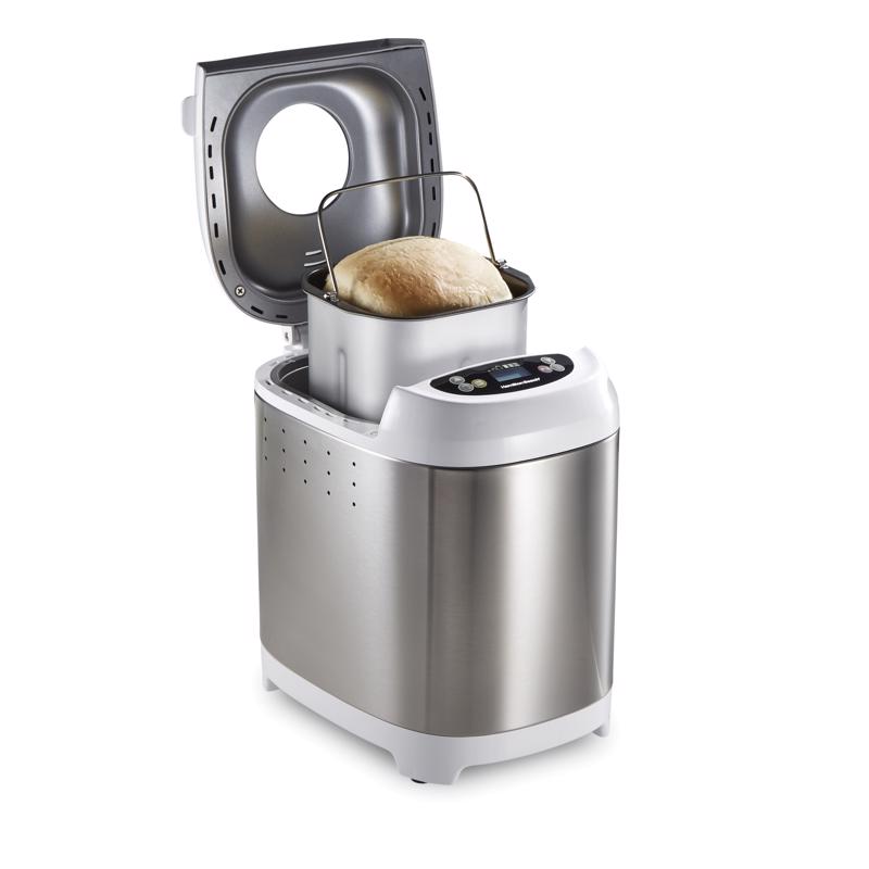 Hamilton Beach Chrome White Stainless Steel 2 lb Artisan Bread and Dough Maker