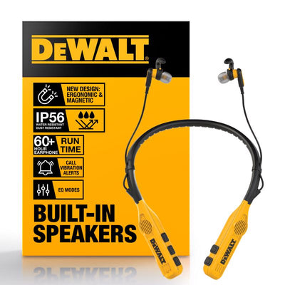DeWalt Pro Max Wireless Bluetooth Neckband Behind-the-Neck Headphones