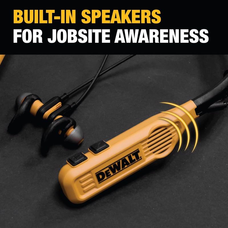 DeWalt Pro Max Wireless Bluetooth Neckband Behind-the-Neck Headphones
