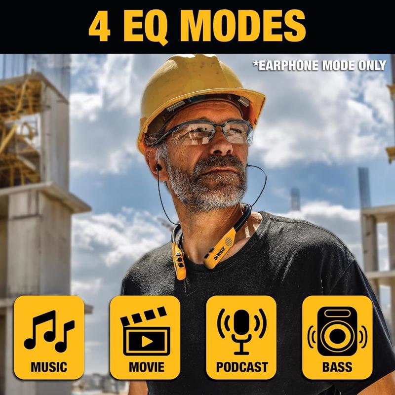 DeWalt Pro Max Wireless Bluetooth Neckband Behind-the-Neck Headphones