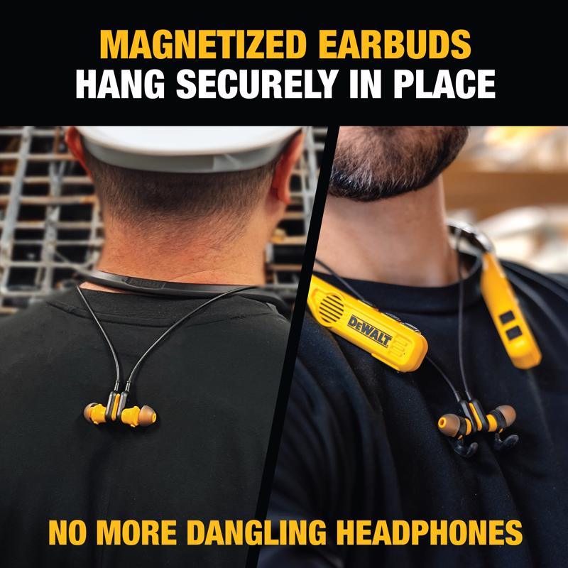 DeWalt Pro Max Wireless Bluetooth Neckband Behind-the-Neck Headphones