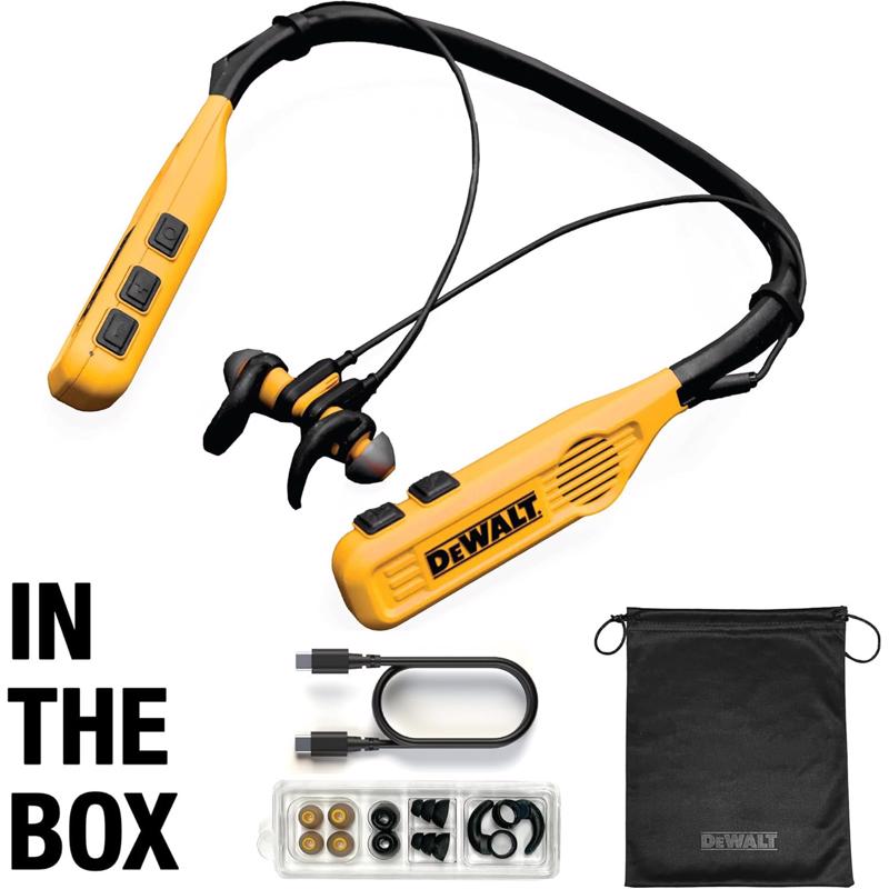 DeWalt Pro Max Wireless Bluetooth Neckband Behind-the-Neck Headphones