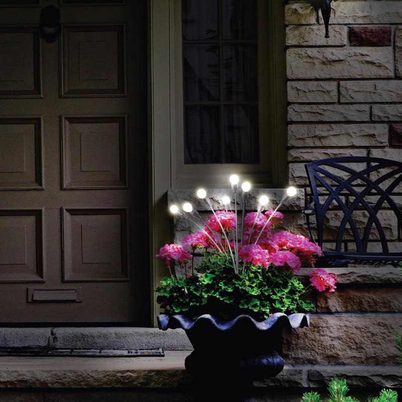 Sensor Brite Matte Black Solar Powered 10 W LED Garden Light