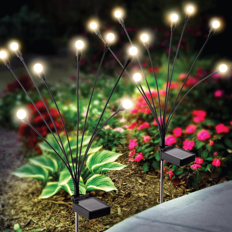 Sensor Brite Matte Black Solar Powered 10 W LED Garden Light