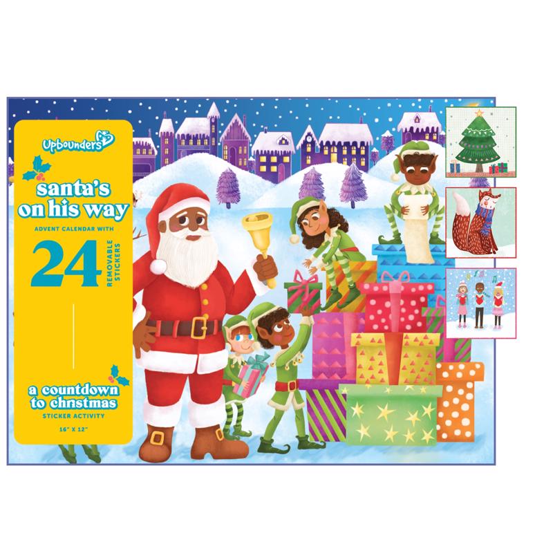 Upbounders Black/Brown Santa Advent Sticker Calendar