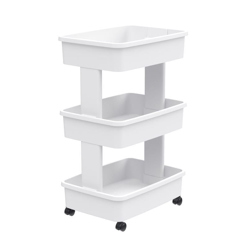 Starplast 27.2 in. H X 12.5 in. W X 17.4 in. D 3-Tier Storage Cart