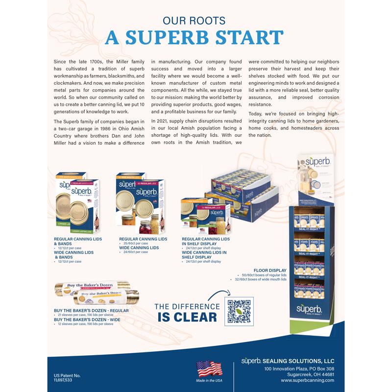 Superb Regular Mouth Canning Lid 156 pk