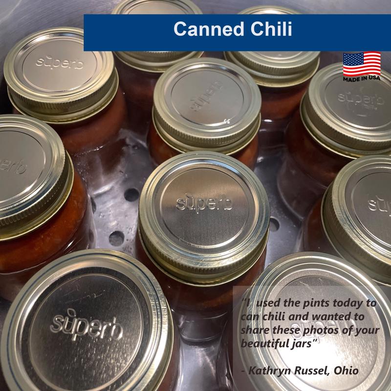 Superb Wide Mouth Canning Lid 12 pk