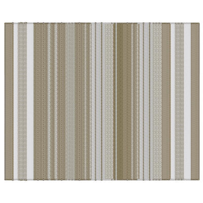 Vivsun Rugs 96 in. W X 120 in. L Brown Stripe Polyester Accent Rug