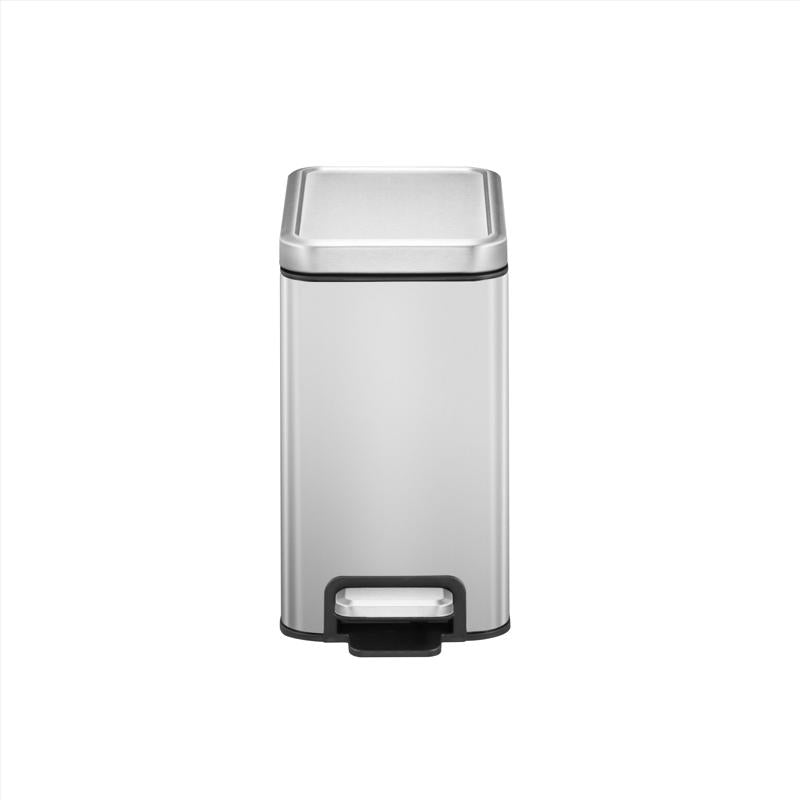 EKO Stella 2.6 gal Silver Stainless Steel Step Pedal Trash Can