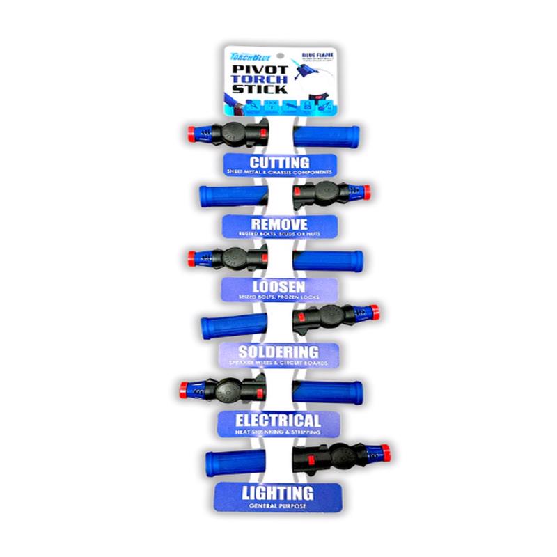 Torch Blue Blue Pivot Torch Stick Disposable Torch Lighter 12 oz 6 pk