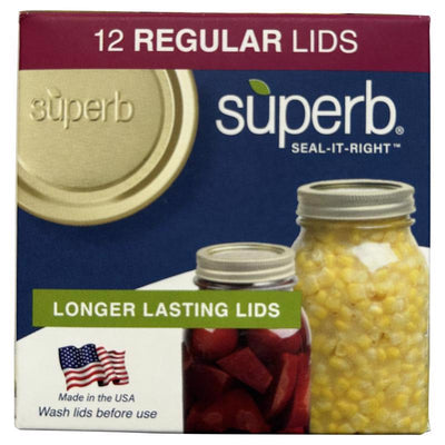 Superb Regular Mouth Canning Lid 12 pk